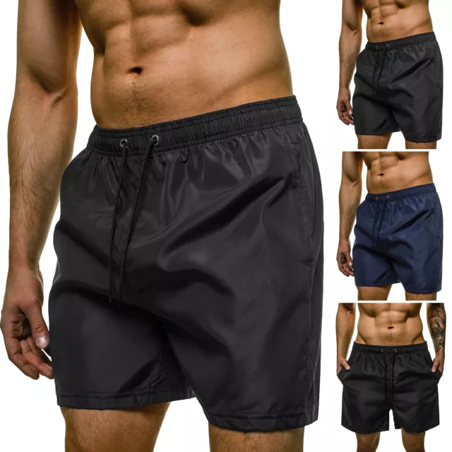 Badeshorts Herren Schwimm Kurze Hosen Jogging Training Badehose Sport OZONEE