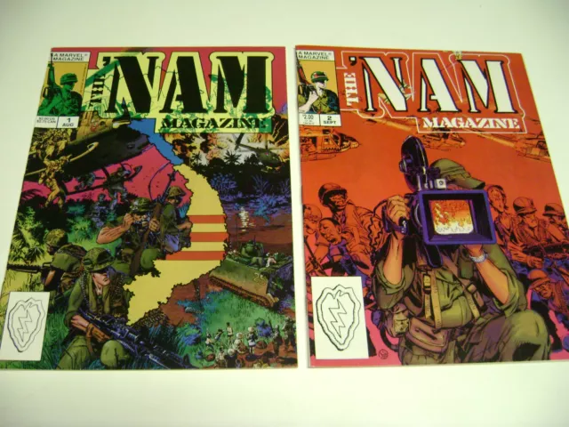1988 Marvel THE 'NAM Magazines, lot of 2, FIRST ISSUE, issues #1,2