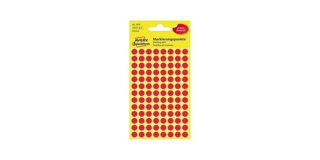 AVERY Zweckform Etiketten 3010 Markierungspunkt Ø8mm rot 416 Stück