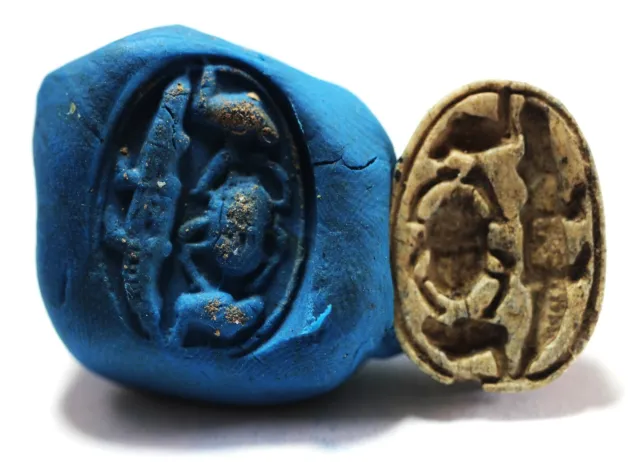 Zurqieh -Ad12999- Ancient Egypt.  New Kingdom Stone Scarab.  1250 B.c