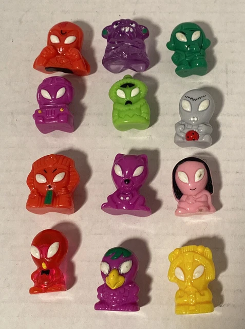 12  Lot of Alien Gogos Crazy Bones Glow in the Dark Eyes