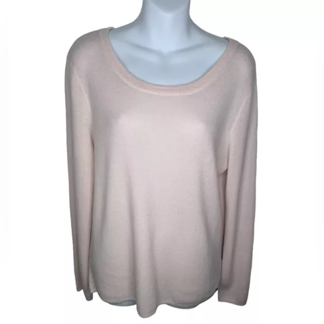 One Grey Day Revolve Light Pink Wool Open Back Sweater Size Large