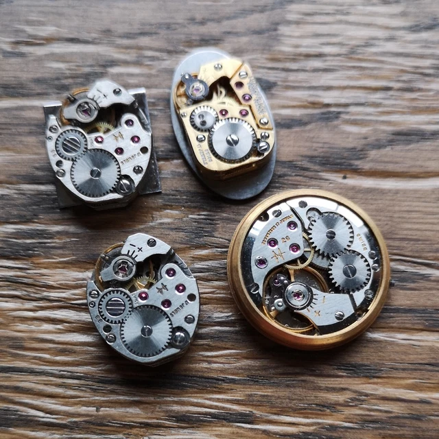 LOT OF 4 Ladies Hamilton Wrist Watch Movements for Parts or Project