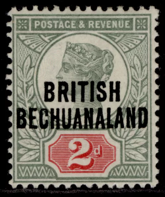 BRITISH BECHUANALAND QV SG34, 2d grey-green & carmine, LH MINT. Cat £25.