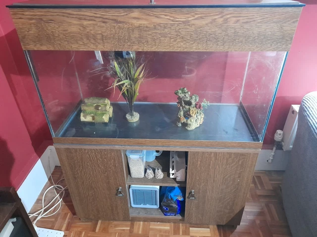 Large Fish Aquaruiam Tank and cupboard