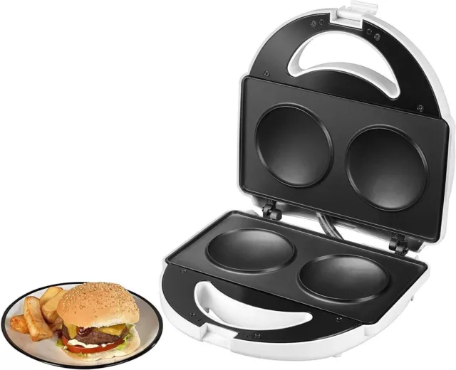 Electric 2 Slice Burger Maker Press Meat Beef Hamburger Maker Quarter Pounder