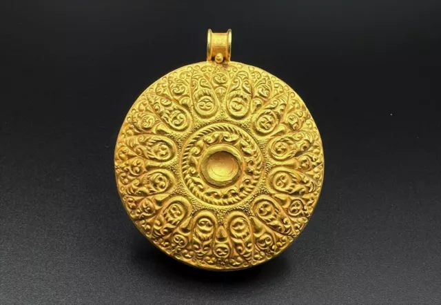 Antique South East Asian Pyu Pagan Antiquities Gold Jewelry Pendant