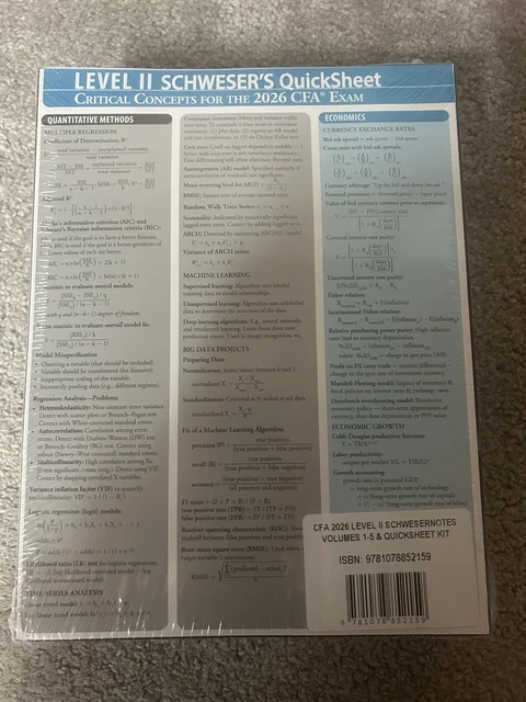 CFA LEVEL 2 Kaplan Schweser Study Notes 2026. NEW & SEALED. £350.00 ...