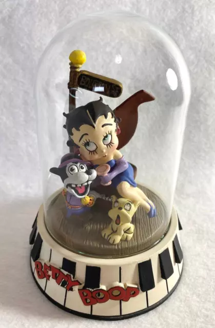 Franklin Mint Betty Boop BOURBON STREET Sculpture Figurine w/Glass Dome (1995)