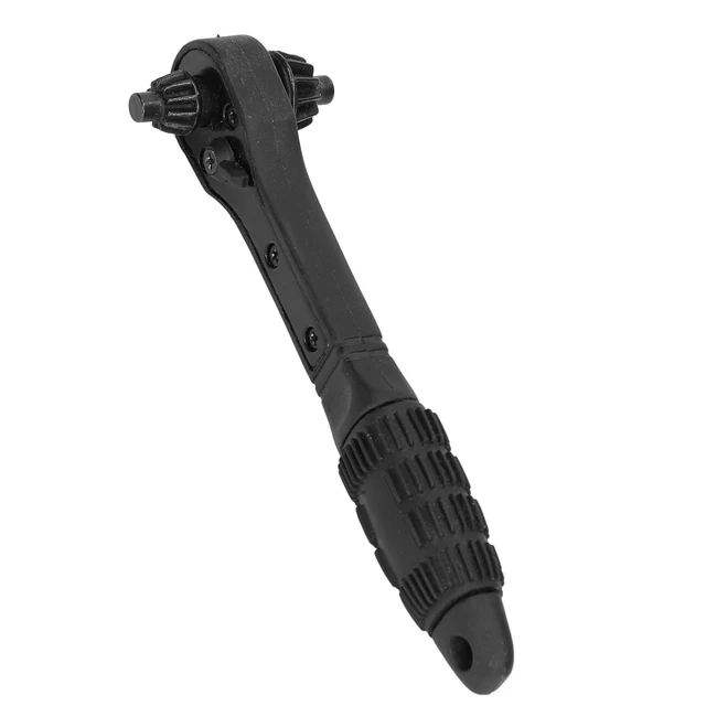 Ratchet Wrench 2 In 1 Black Carbon Steel Multifunctional Quick Drill Chuck Wr US