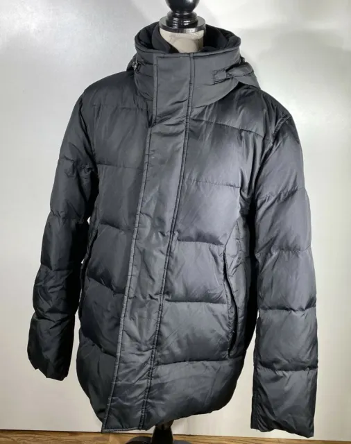 ANDREW MARC CARLTON Packable Hood Quilted Black Puffer Jacket, Men's ...