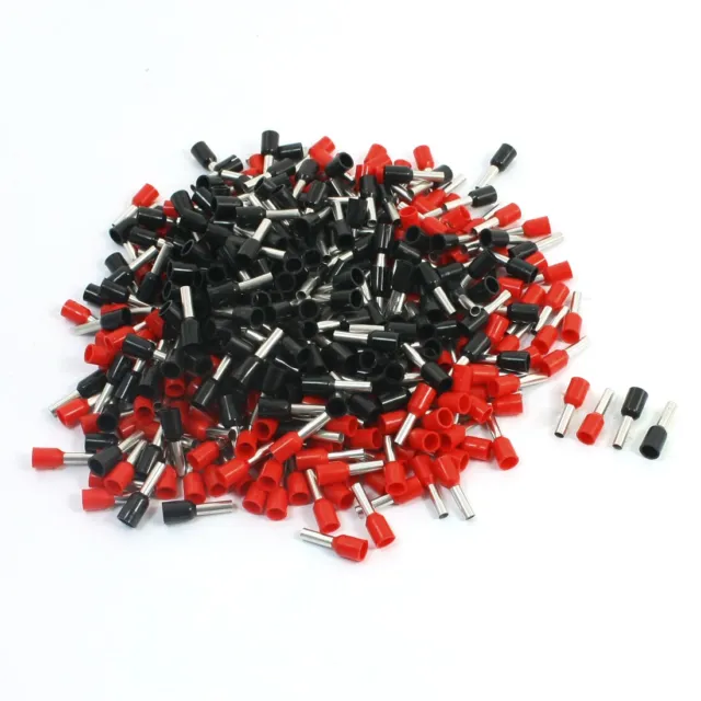 14AWG cavo E2508 Rosso manicotto nero Pre isolare boccole connettori fili 380pz.