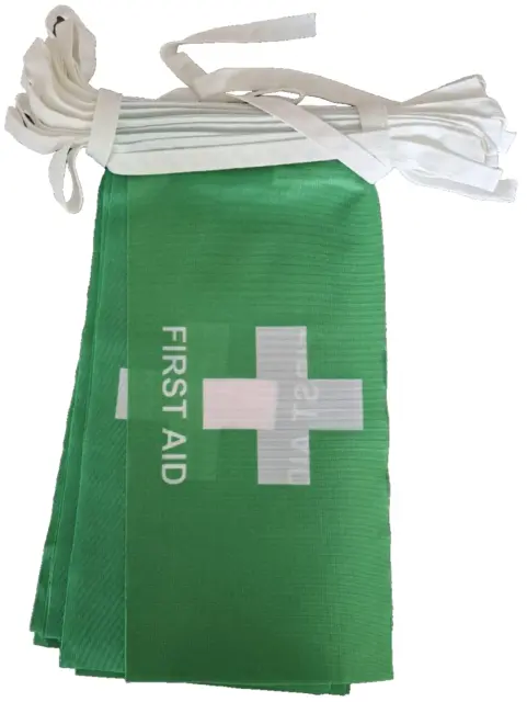First Aid Bunting 10m Long With 26 Flags - MADE IN UK - LAST ONE