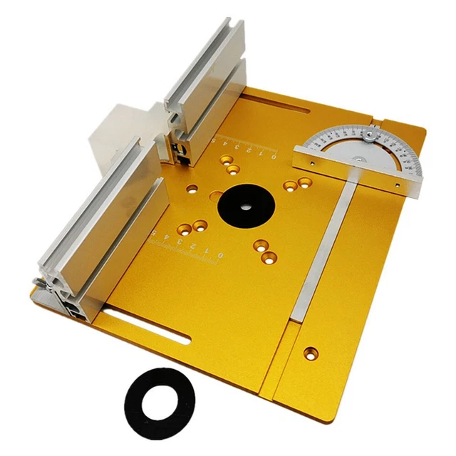 Router de aluminio placa de inserción de mesa fresado de madera placa abatible sierra de mesa de recorte