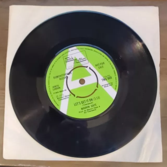 Marvin Gaye Lets Get It On / I wish it would rain - Motown, 7 inch Demo, TMG 868