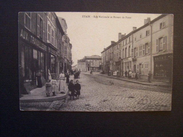 CPA  - ( Meuse - 55 )  - Etain  - Rue Nationale et Bureau de Poste