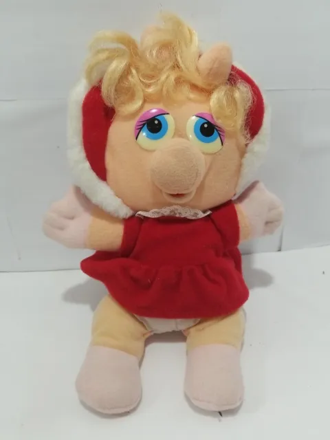 VINTAGE 1987Miss BABY PIGGY Muppets Carol Christmas Henson Plush Stuffed Toy
