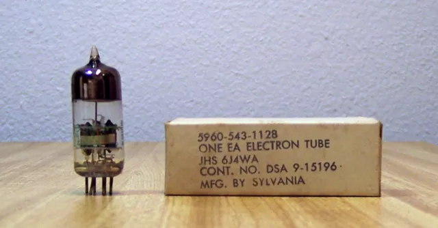 JHS 6J4WA Sylvania High Frequency Triode Tube 10/66 NOS Quanity Tested