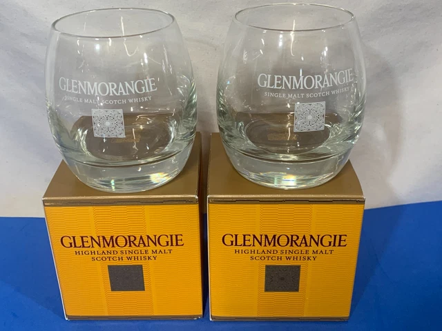 Lot of 2 Glenmorangie Scotch Whisky Heavy Tumbler Snifter Glasses New in Box