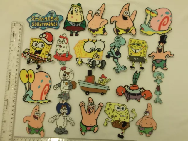 1 New Sew Or Iron-On Embroidered Spongebob Character Motif Patch Badge Applique