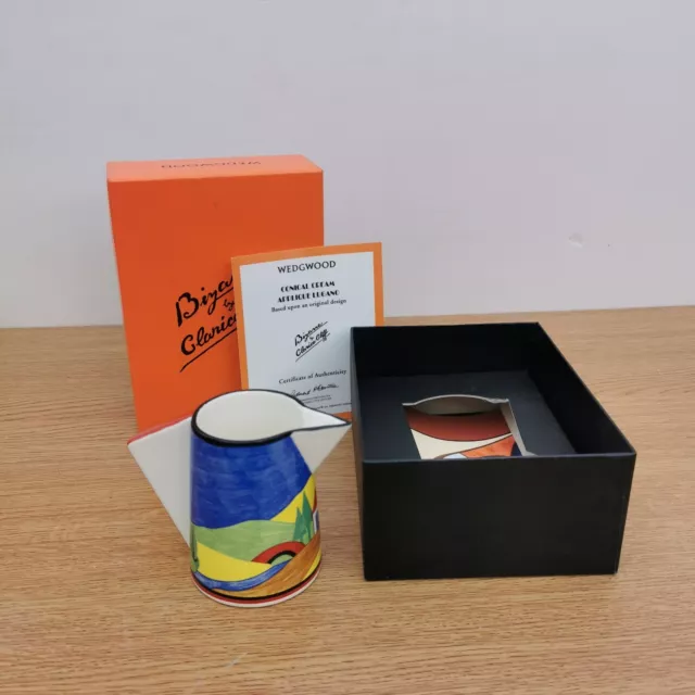 Clarice Cliff By Wedgwood - Bizarre Conical Cream Jug, Boxed & Certificate