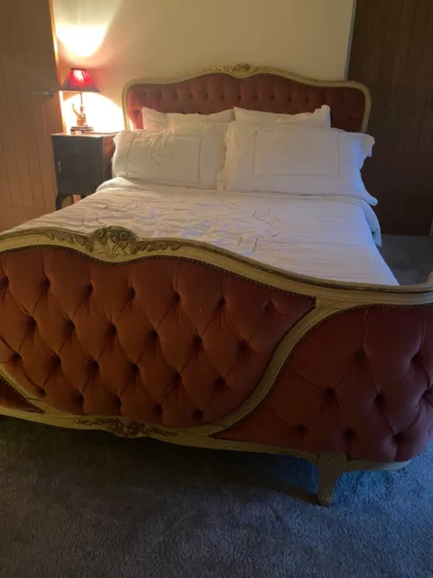 French bed with base without mattress