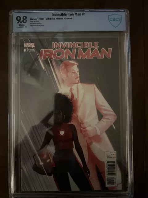 Invincible Iron Man 1 CBCS  9.8 1:25 Dekal Variant Cover Riri Williams Ironheart