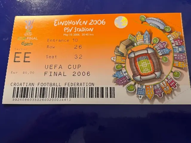 Seville Middlesbrough Uefa Cup Final 2002 football ticket