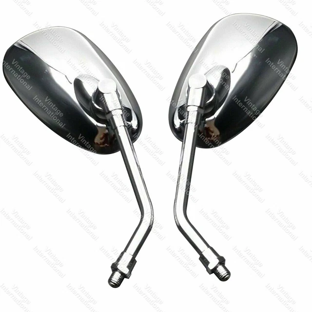 Arrière Vue Côté Rétroviseur Chrome 10mm pour Suzuki Moto Cruiser Chopper @ VI