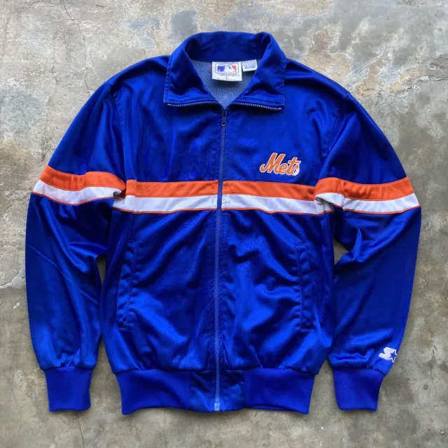 Vintage Starter New York Mets Baseball Track Jacket Size Small 80s 90s