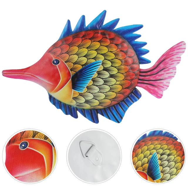 Art Wall Decor Home Hanging Metal Fish Statue Sculpture Sea ​​fish Decoration