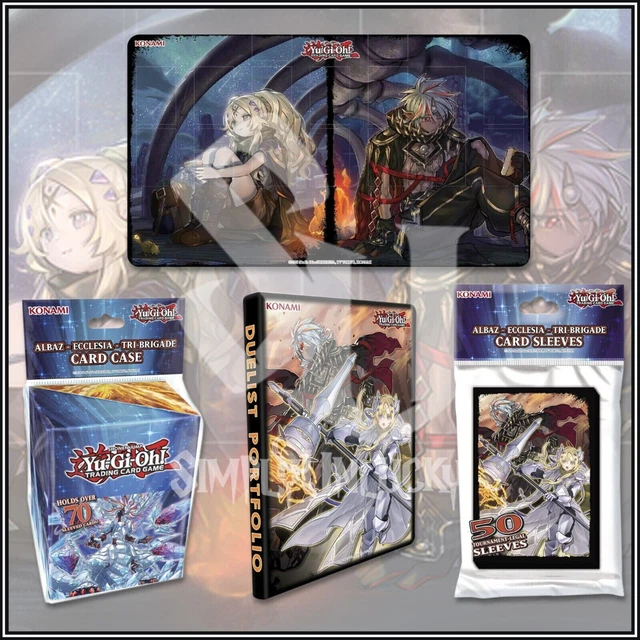 KONAMI OFFICIAL ALBAZ STRIKE BUNDLE Binder Deck Box Sleeves & Playmat