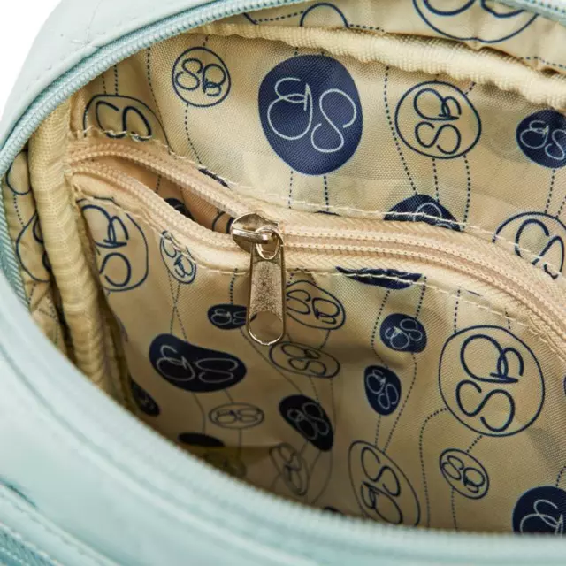 Samantha Brown QUILTED CrossBody Bag In Light Blue TEAL Brand New Purse 644289 6