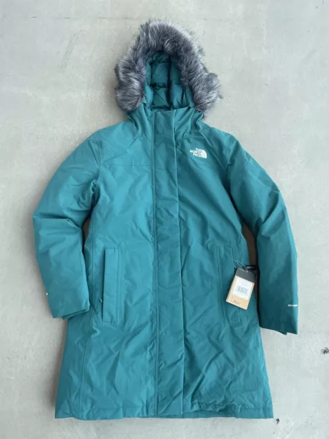The North Face Women Arctic Parka Down Warm Winter Jacket Shaded Spruce New