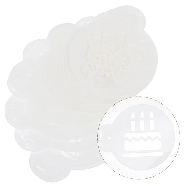 Pochoirs Café Réutilisables - 20 Pièces, Motifs Décoratifs Pour Cappuccino, Gâteaux, Biscuits