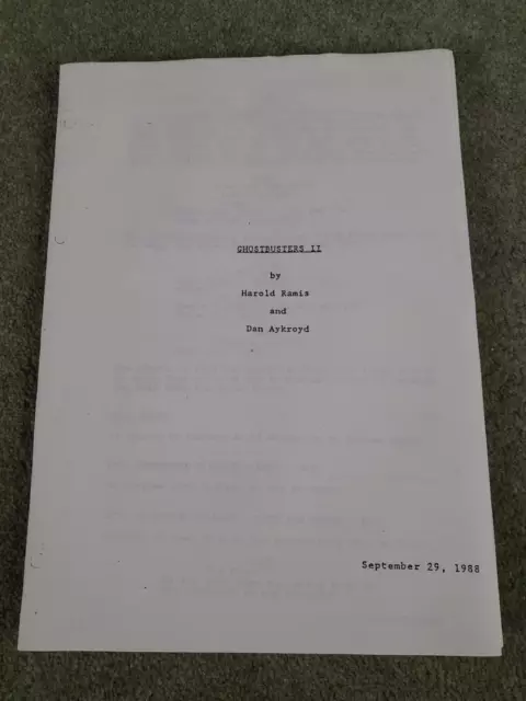 Film Script Ghostbusters 2 early version.