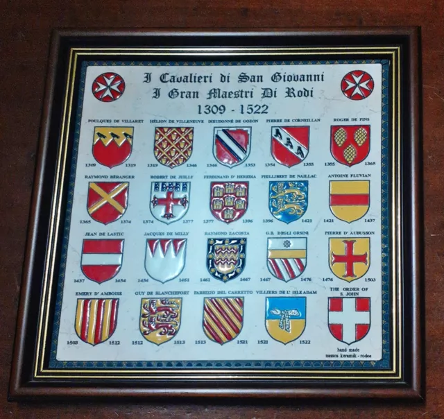 🟢Rara maiolica - ORDINE DEI CAVALIERI DI SAN GIOVANNI RODI MALTA