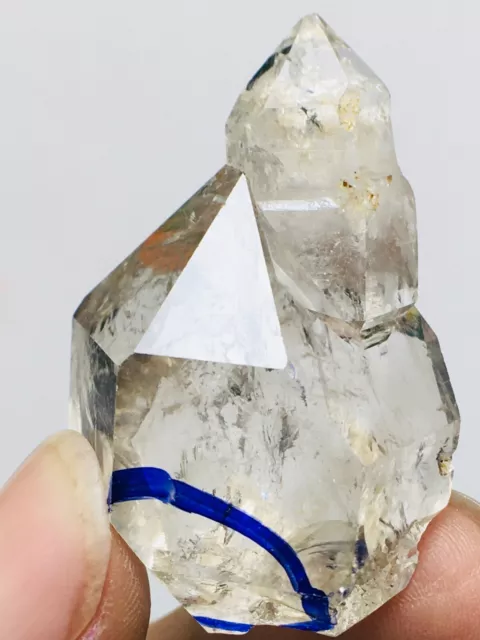 TOP Natural Herkimer Diamond Crystal+Moving Water Droplets enhydro specimen H204