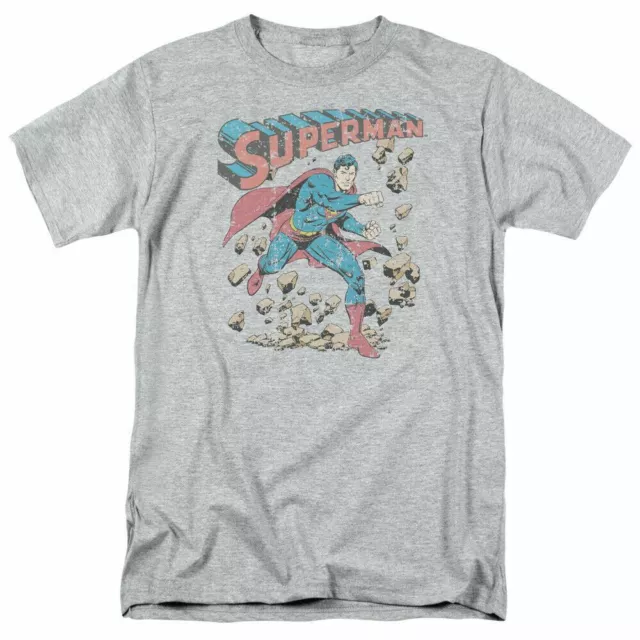SUPERMAN MAD AT Rocks T Shirt Mens Licensed Classic DC Comics Tee Sport ...