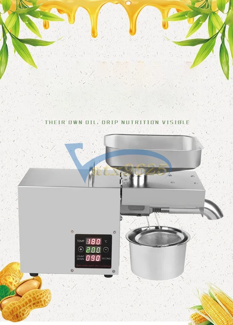 1pc Automatic Oil Press Machine Oil Extraction Extractor Expeller Olive Peanut