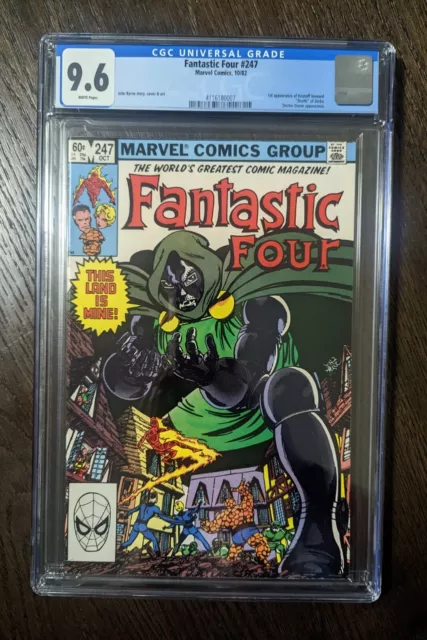 Fantastic Four #247, CGC 9.6, 1st App Kristoff Vernard, Classic Doom Cover, 1982