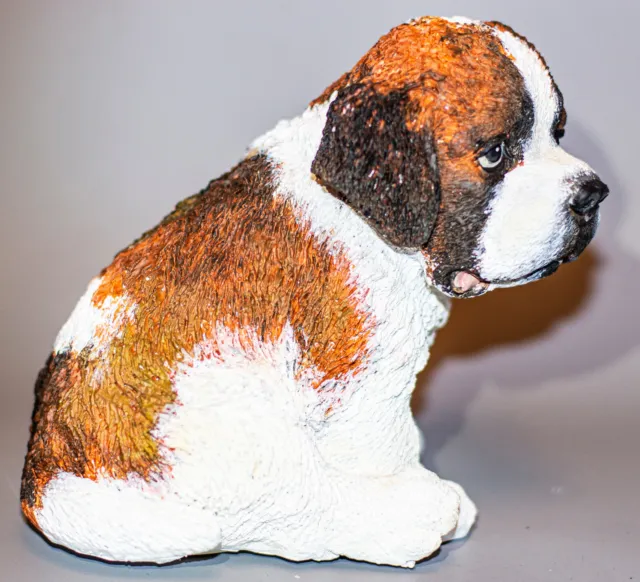 Saint Bernard Urn Dog Ashes Pet Loss Memorial Sculpture Grave Decor Funeral Gift