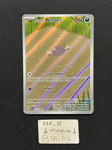 Pokemon Paldea Evolved - Paldean Wooper - 221/193 - Illustration Art Rare - MINT