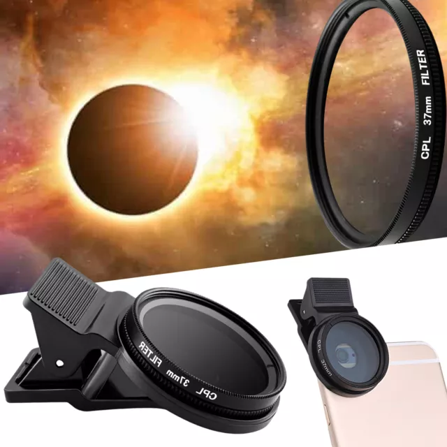 Universelles Sonnenfinsternis-Smartphone-Objektiv mit Clip-Sonnenfilter für Sma