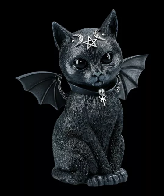 Nemesis Now Large Malpuss Winged Occult Cat Figurine, Black, 24cm