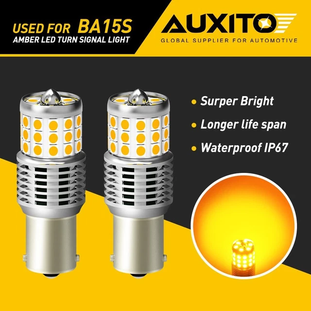 Super Bright 1156 BA15S P21W 7506 LED Turn Signal Light Bulbs Amber Yellow 42smd