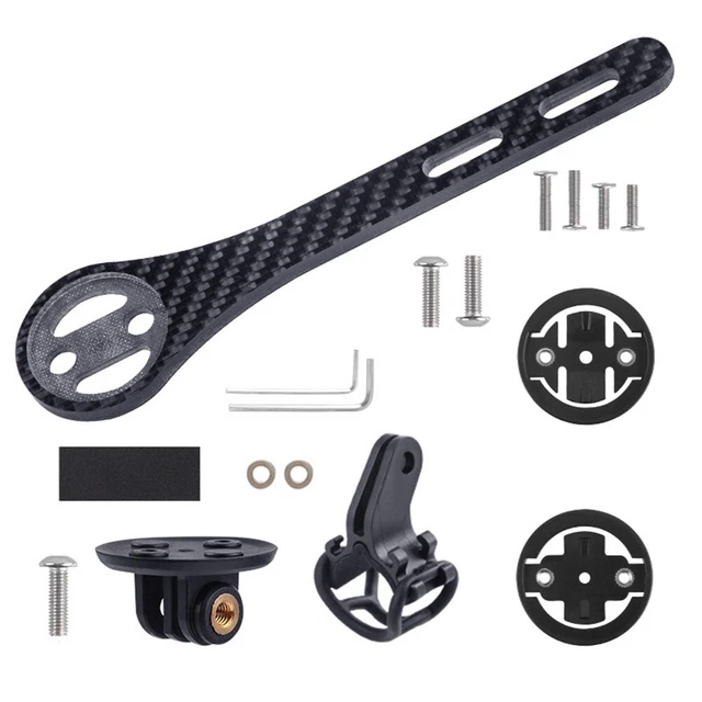 Carbon Fiber Bike Computer Holder for Garmin and Bryton with Stem Mount