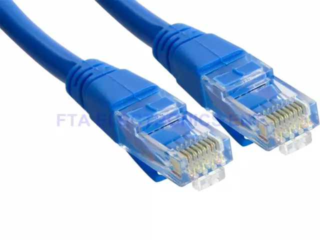 RJ-45 24AWG Cat5 Cat-5e UTP Gigabit Blue Ethernet Lan Network Patch Cable 2M 6FT
