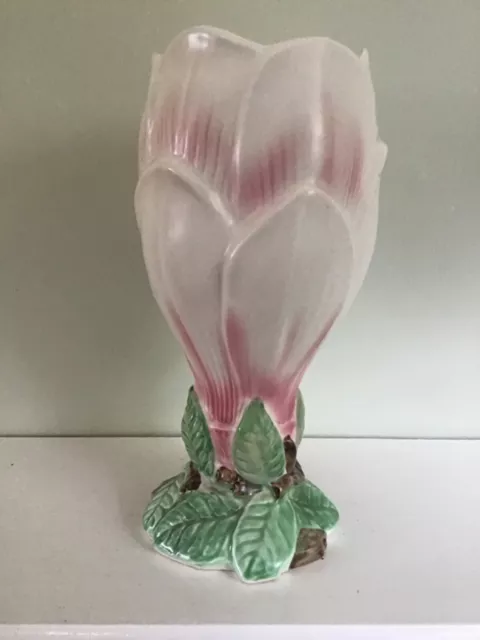 Carlton Ware Pottery - Tall Magnolia Design Vase - no 3216