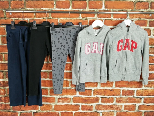 Girls Bundle Age 6-7 Years Next Gap Hoodie Jacket Leggings Grey Blue Plain 122Cm